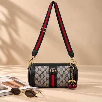 GG Milano Classic Monogram Bag With Cherry Charm